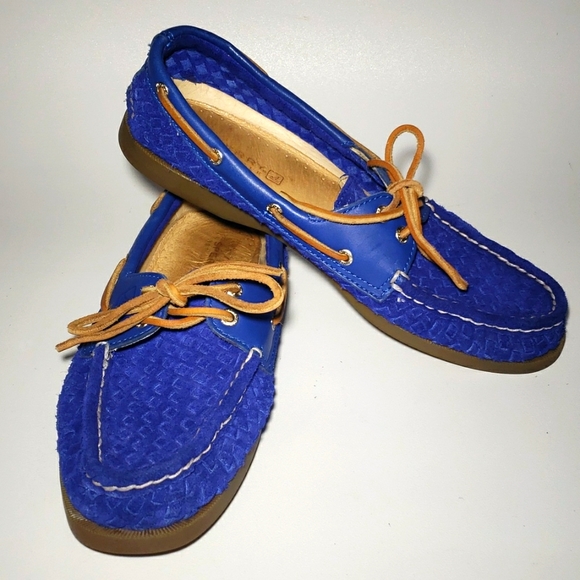 Sperry Shoes - Sperry Cobalt Blue suede shoes,boat shoe, Women's size 9M.